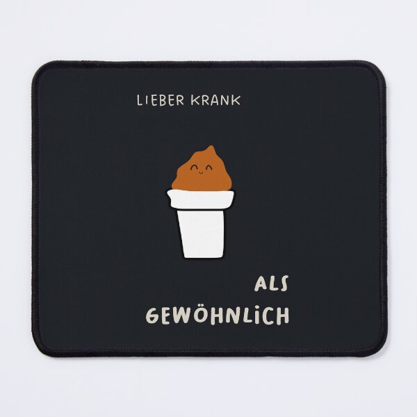 Artikelvorschau, Lieber krank als langweilig | Motivation und Inspiration | Niedliche Charakterillustrationen | Einfaches Design entworfen und verkauft von RM-Journey.