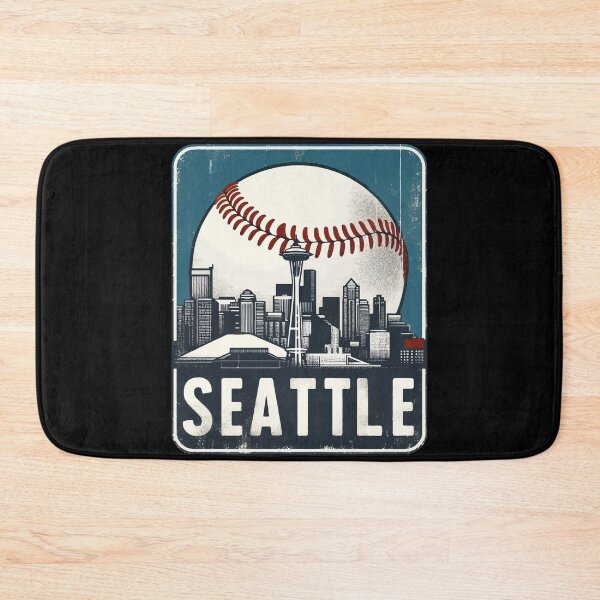Item preview, Seattle Baseball Retro Vintage Cityscape designed and sold by TomFrontierArt.