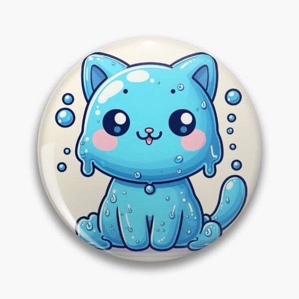 Item preview, Ele-meowntal Water Cat Cartoon (Elemental) designed and sold by LilyPadShop.