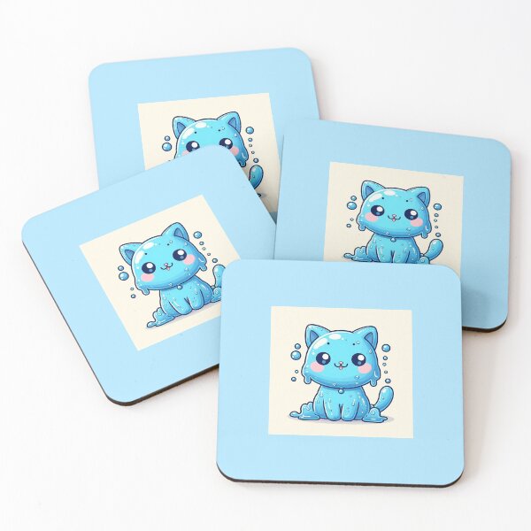 Item preview, Ele-meowntal Water Cat Cartoon (Elemental) designed and sold by LilyPadShop.