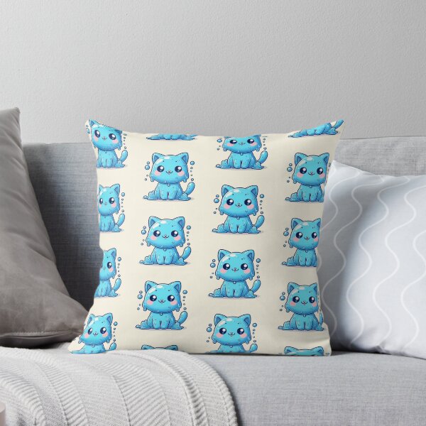 Item preview, Ele-meowntal Water Cat Cartoon (Elemental) designed and sold by LilyPadShop.