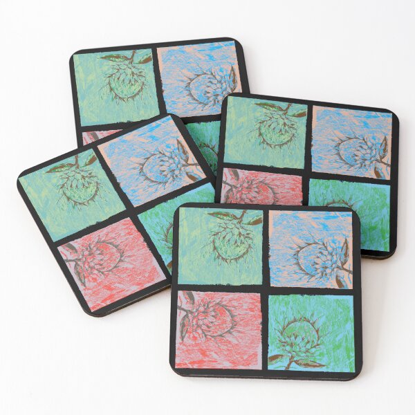 Item preview, Patterned Proteas arranged in a square (5) designed and sold by Gudrun Eckleben.
