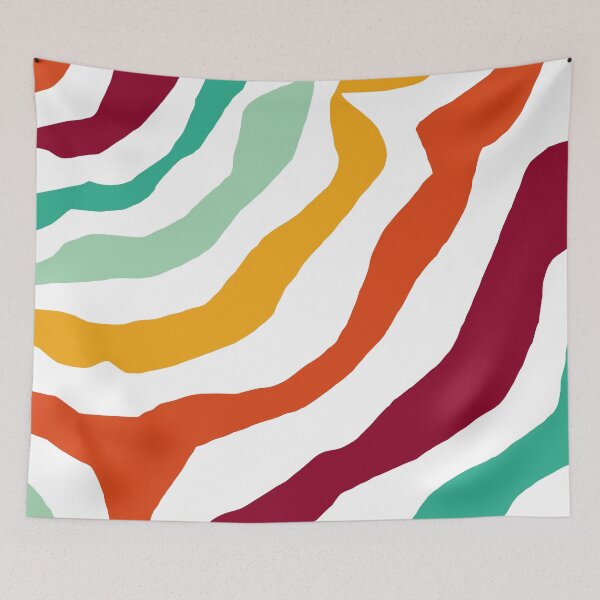 Item preview, Colorful Retro Vintage Zebra Pattern designed and sold by Deutschic.