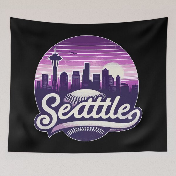 Item preview, Vintage Purple Seattle City Baseball designed and sold by TomFrontierArt.