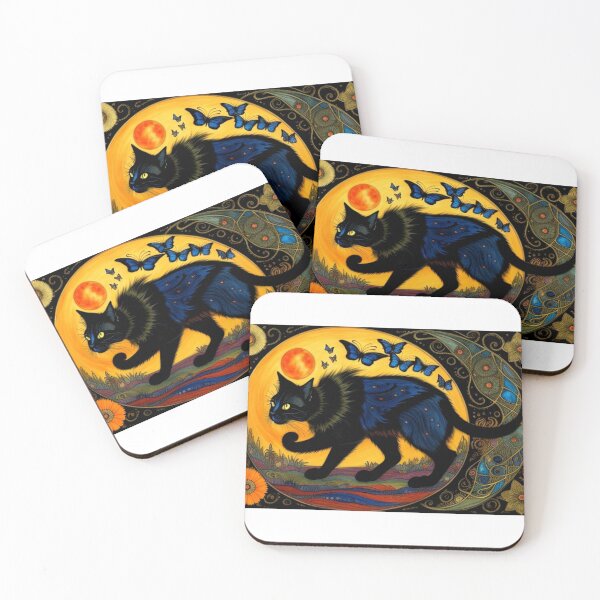 Item preview, Abstract Black Cat Art designed and sold by TheDarkWardrobe.
