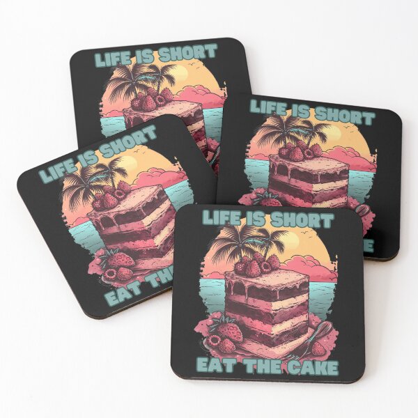 Item preview, life is short eat the cake designed and sold by FluxDesigner.