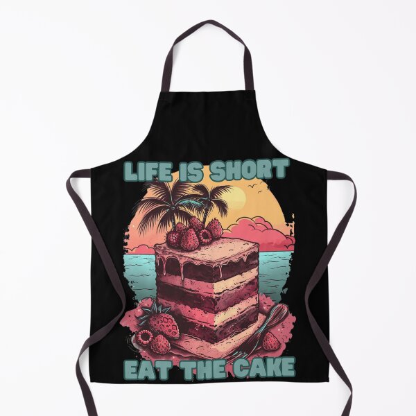 Item preview, life is short eat the cake designed and sold by FluxDesigner.