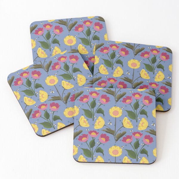 Item preview, Bees and flowers pattern designed and sold by rose-michele.