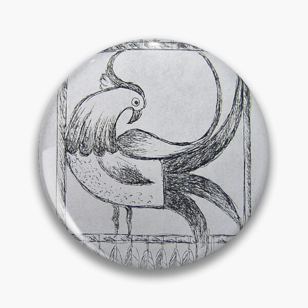 Elegant Mirrored Paradise Bird Pin