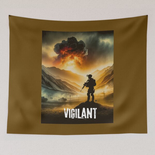 Item preview, Vigilance Amidst Vivid Terrain designed and sold by ValorVerse.