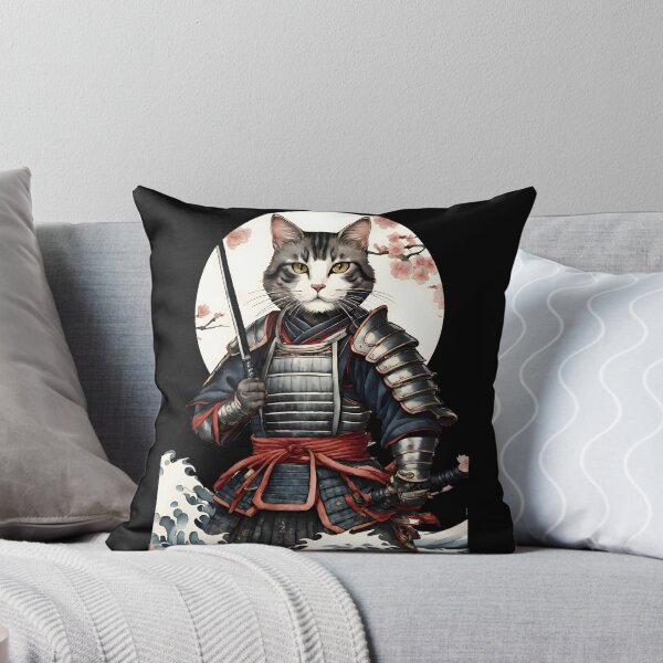 Item preview, Cat Samurai with Sakura and Wave designed and sold by YUI Works.