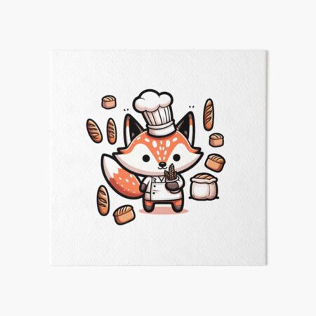 Item preview, Adorable Baker Fox designed and sold by pixelpulsenyc.