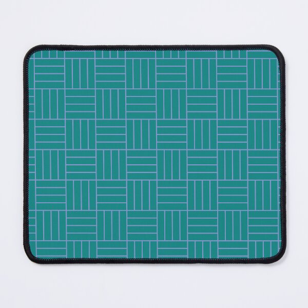 Item preview, Teal & Blue Quad Line Stripes Square Sequence Pattern designed and sold by Alchemy-A-La-G.