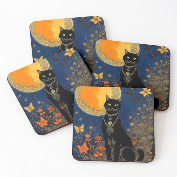 Item preview, Abstract Black Cat Art designed and sold by TheDarkWardrobe.