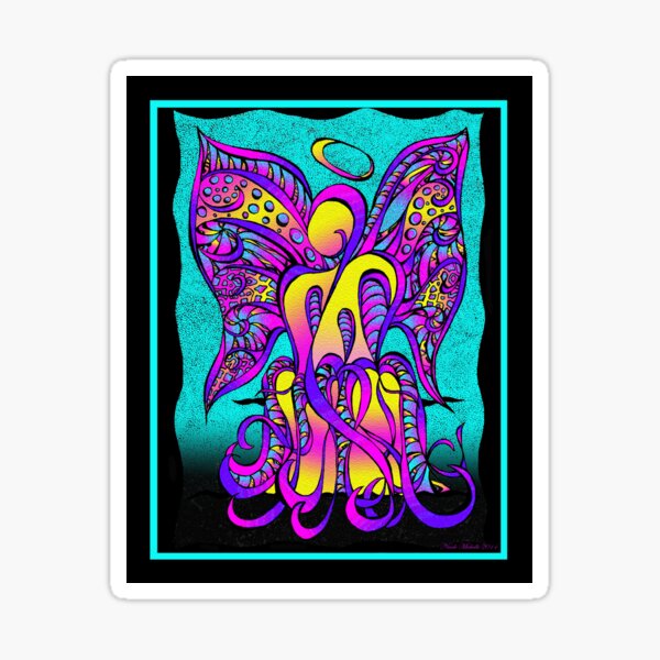 Angel - Computer Art Illustration Sticker