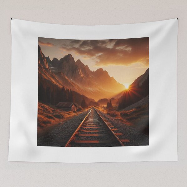 Item preview, Tracks West Railroad To Sunset designed and sold by CL JOHNSON.