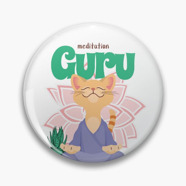 Item preview, Gato meditando - Gurú de la meditación y yoga designed and sold by CROWNLIGHT.