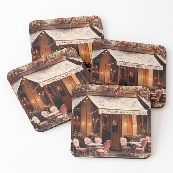 Item preview, “Le French Cafe” | Charming Flower Café de Paris. By Carraann designed and sold by CARRAANN.