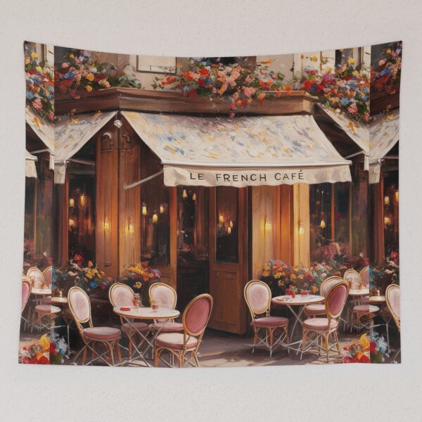 Item preview, “Le French Cafe” | Charming Flower Café de Paris. By Carraann designed and sold by CARRAANN.