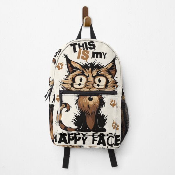 Item preview, This IS My Happy Face - Grumpy Funny Cat Humor Gift designed and sold by InkyGenies.