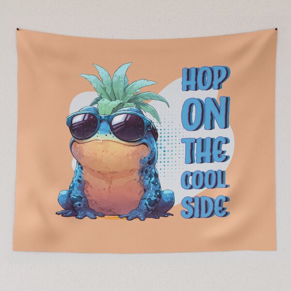 Item preview, Funky Frog - Hop on the Cool Side designed and sold by oddfolio.