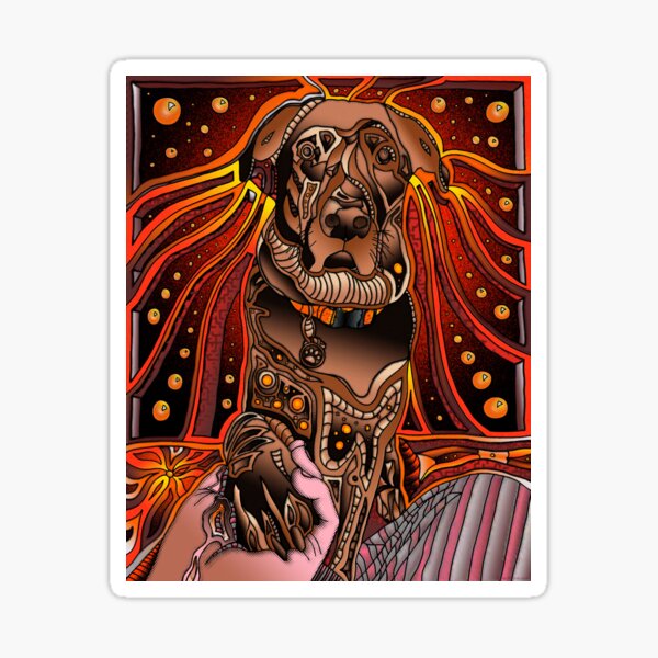 Hudson - Psychedelic Pet Portrait Sticker