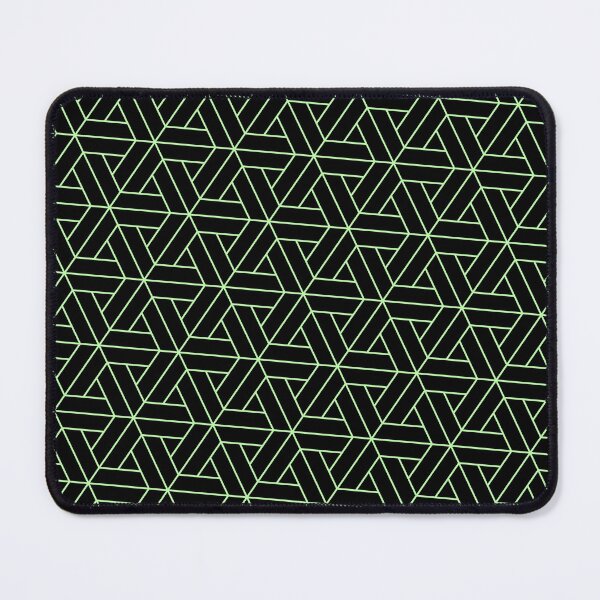 Item preview, Alternating Direction Mint Green Spiraled Triangles Black Silhouette designed and sold by Alchemy-A-La-G.
