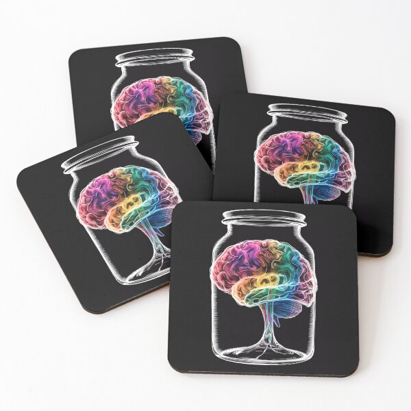 Item preview, Neurodivergent Black Brain in a Jar Sticker, Colorful Neurodiversity Decal, Laptop and Water Bottle Decoration, Inclusive Support Symbol designed and sold by WatermelonPink.