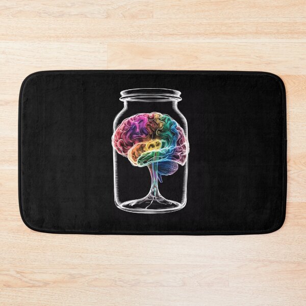 Item preview, Neurodivergent Black Brain in a Jar Sticker, Colorful Neurodiversity Decal, Laptop and Water Bottle Decoration, Inclusive Support Symbol designed and sold by WatermelonPink.