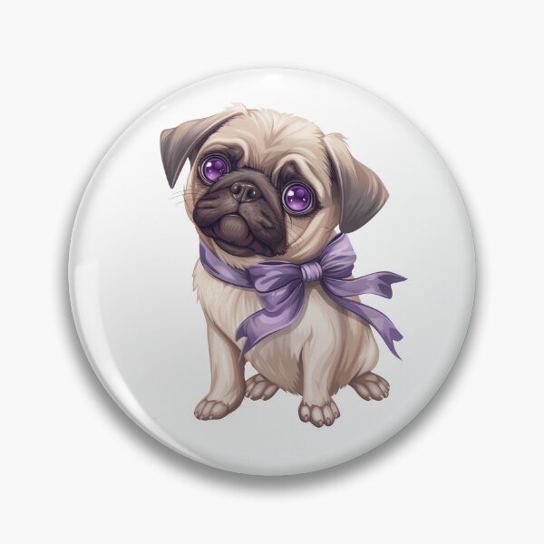 Item preview, Pug with a Bow designed and sold by Chawnson.