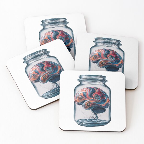Item preview, Neurodivergent BrainJar Sticker, Artistic Neuroscience Decal, Creative Mind Vinyl, Laptop and Journal Sticker, Psychologist Gift, Study Aid designed and sold by WatermelonPink.