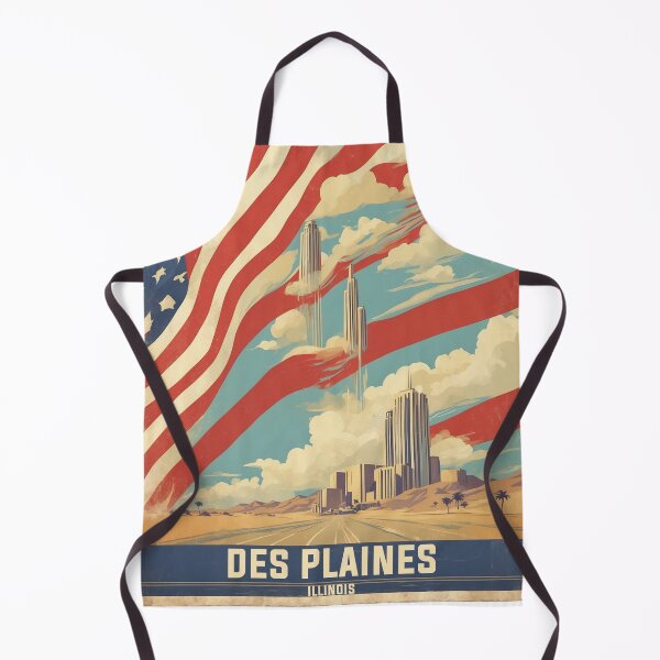 Item preview, Des Plaines Illinois USA Vintage Travel Tourism designed and sold by TravelersGems.