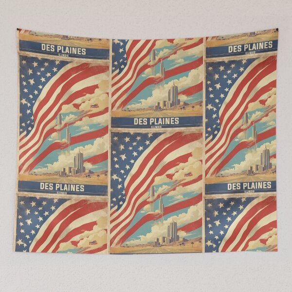 Item preview, Des Plaines Illinois USA Vintage Travel Tourism  designed and sold by TravelersGems.