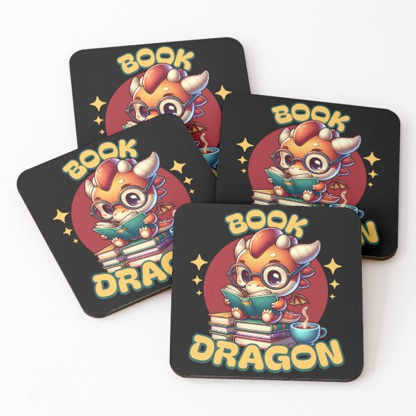 Item preview, Book dragon - Gift for Book & Literature Lovers designed and sold by InkyGenies.