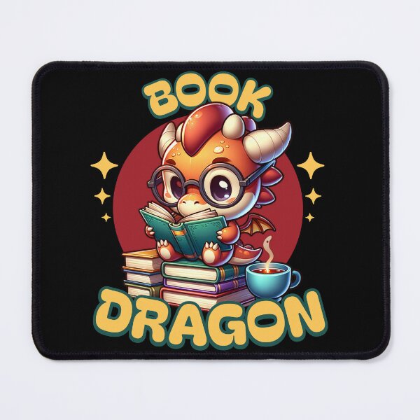 Item preview, Book dragon - Gift for Book & Literature Lovers designed and sold by InkyGenies.