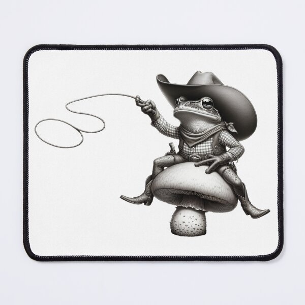 Item preview, Cowboy Frog on a Mushroom, Frog Cowboy Hat designed and sold by LittleLoveFinds.