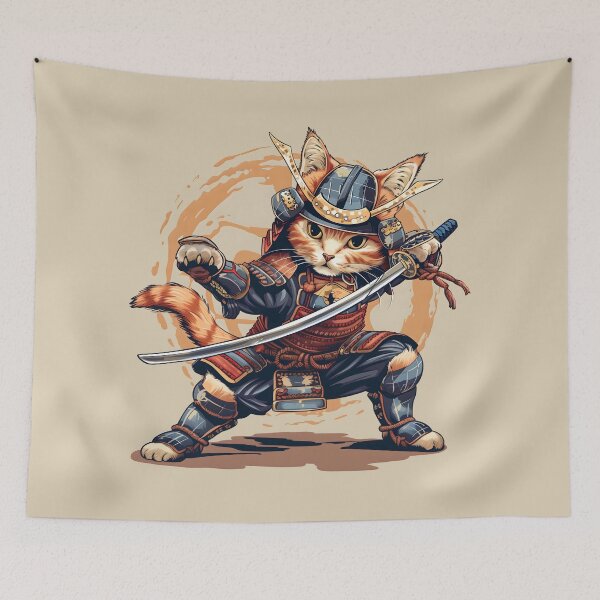 Item preview, Cat Samurai Ready to Fight designed and sold by YUI Works.