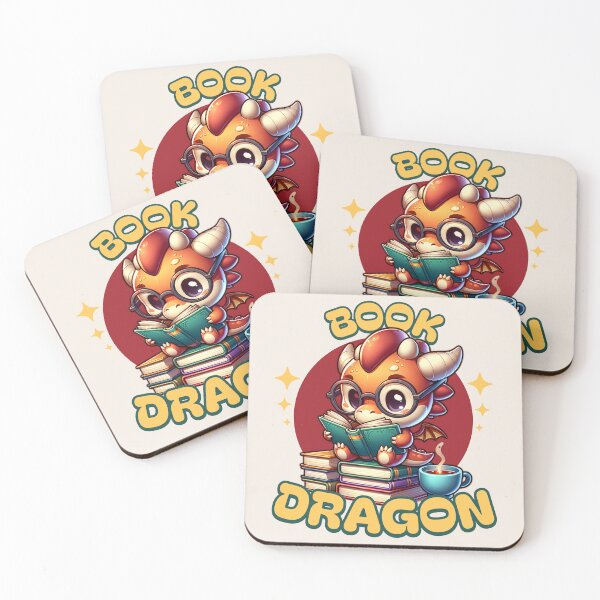 Item preview, Book dragon - Gift for Book & Literature Lovers designed and sold by InkyGenies.