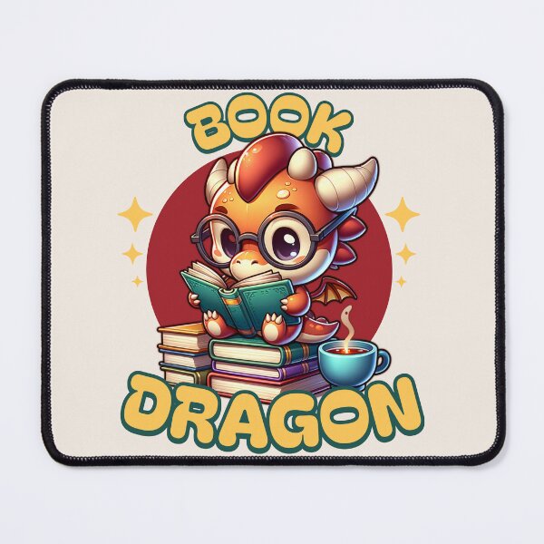 Item preview, Book dragon - Gift for Book & Literature Lovers designed and sold by InkyGenies.
