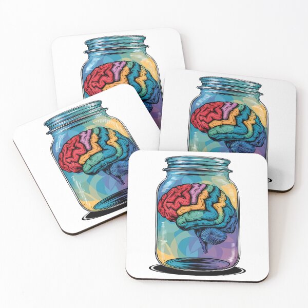 Item preview, Neurodivergent BrainJar Illustration, Artistic Neuroscience Design, Creative Mind Vinyl, Laptop and Journal Sticker, Psychologist Gift, Study Aid designed and sold by WatermelonPink.