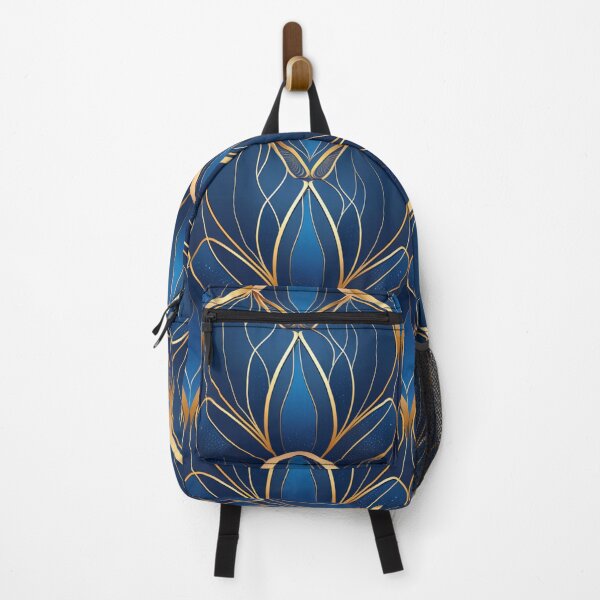 Item preview, Abstract Blue & Golden Lines | Seamless designed and sold by Unrooted.