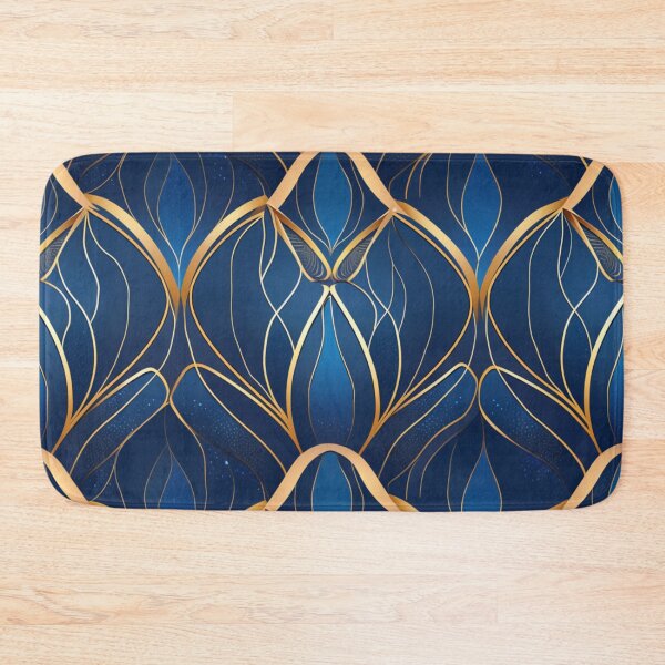 Item preview, Abstract Blue & Golden Lines | Seamless designed and sold by Unrooted.