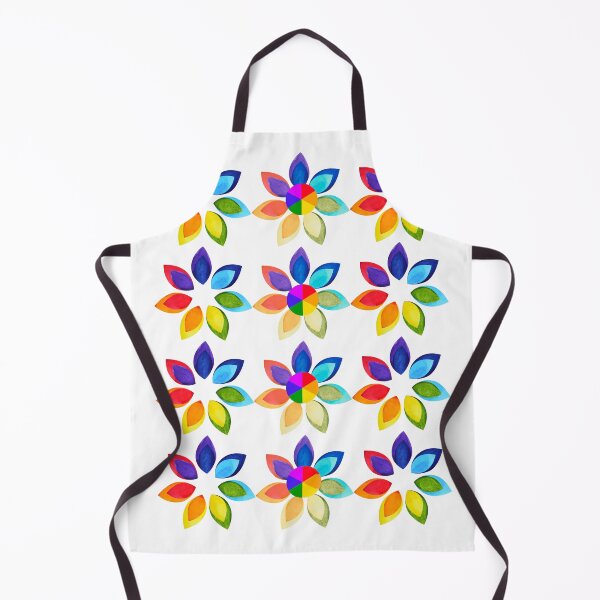 Item preview, Abstract Floral Print - Joyful, uncomplicated, contemporary rainbow flowers designed and sold by AmazingHisLove.