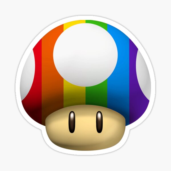 Gay Pride Mushroom Sticker