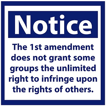 Artwork thumbnail, Notice about first amendment by Rachel the Artist