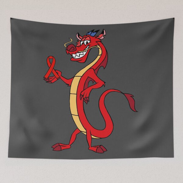Item preview, Dragon Holding Awareness Ribbon (Red) designed and sold by CaitlynConnor.
