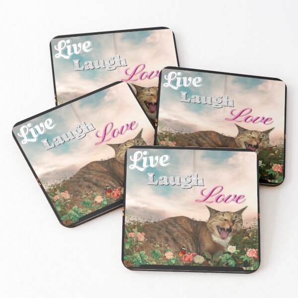 Item preview, Live Laugh Love Cat designed and sold by WeirdWallArt.