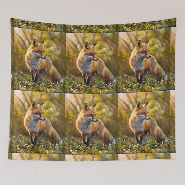 Artikelvorschau, Fuchs-Porträt. Frühlingsfuchs, Fuchs-Malerei, Leonardo da Vinci-Stil entworfen und verkauft von FoxVibes.