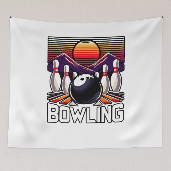 Item preview, Retro Bowling and Bowling Pins designed and sold by PanfurWare-LLC.