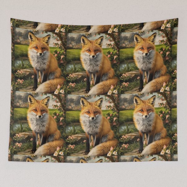 Item preview, Fox Portrait. Spring fox, fox painting, Leonardo da Vinci style designed and sold by FoxVibes.